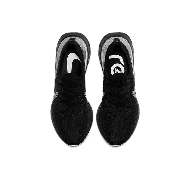 Nike React Infinity Run Black Metallic Silver-3