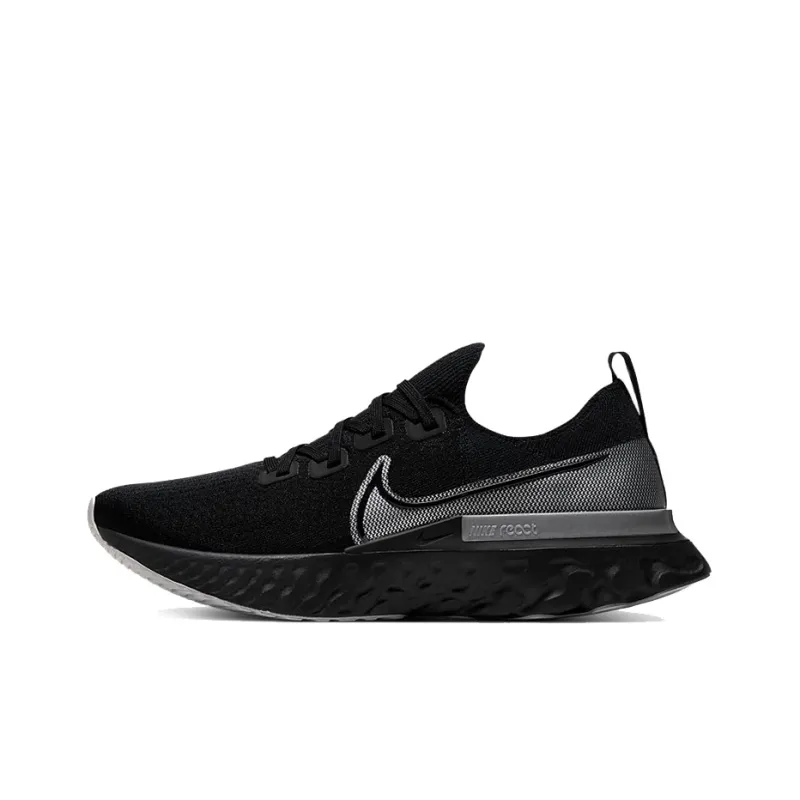 Nike React Infinity Run Black Metallic Silver-0