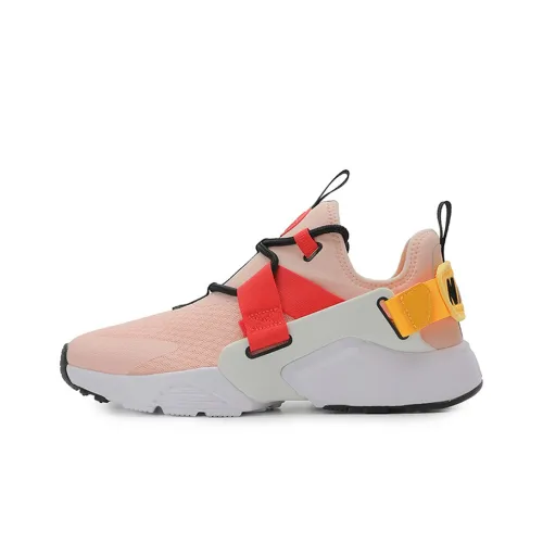 Nike Huarache City Running Shoes Women's Low-Top Coral Red