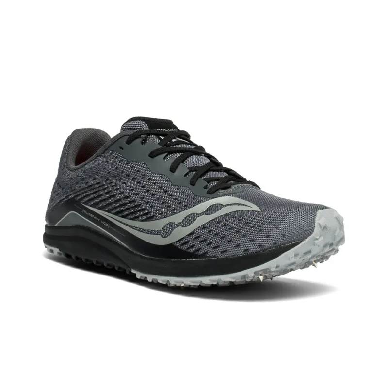 Saucony Kilkenny XC8 Spike Slip-Resistant Cushioning Lightweight Low-Top Running Shoes Men's Black Silver-2