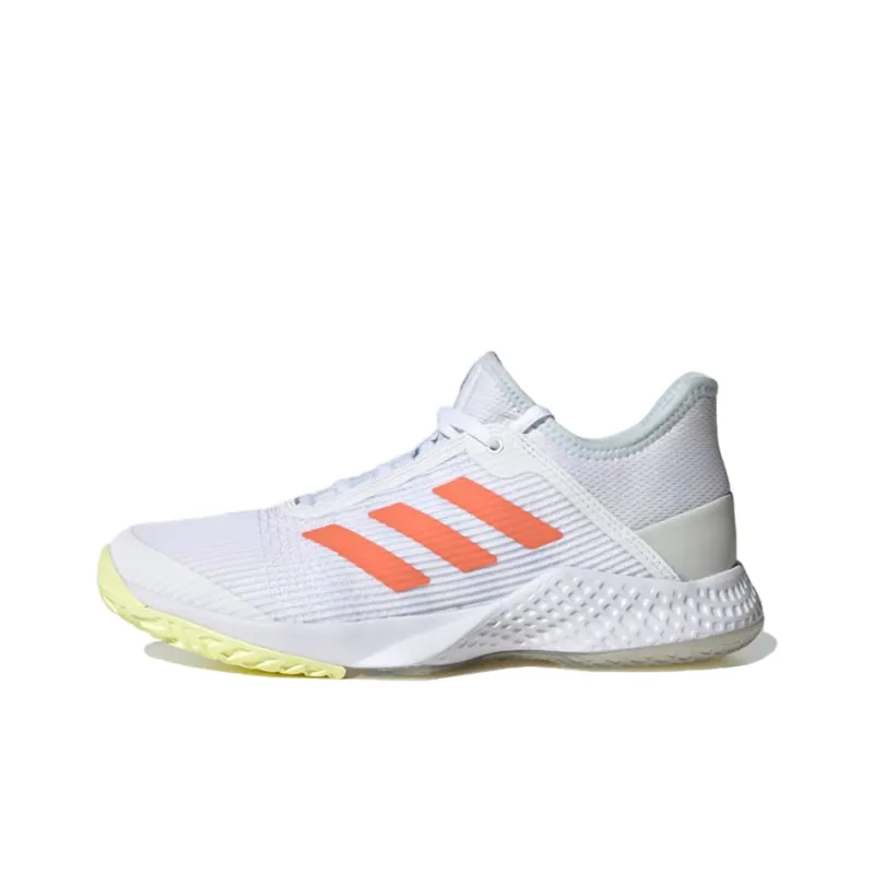 Adidas Adizero Club Slip-Resistant Low-Top Athletic Shoes Women's Gray White Orange-0