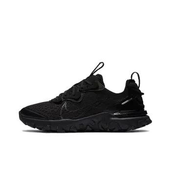 Nike React Vision Shock Absorbers Slip Resistant, Abrasion Resistant, Breathable Low Top Running Shoes GS Pure Black