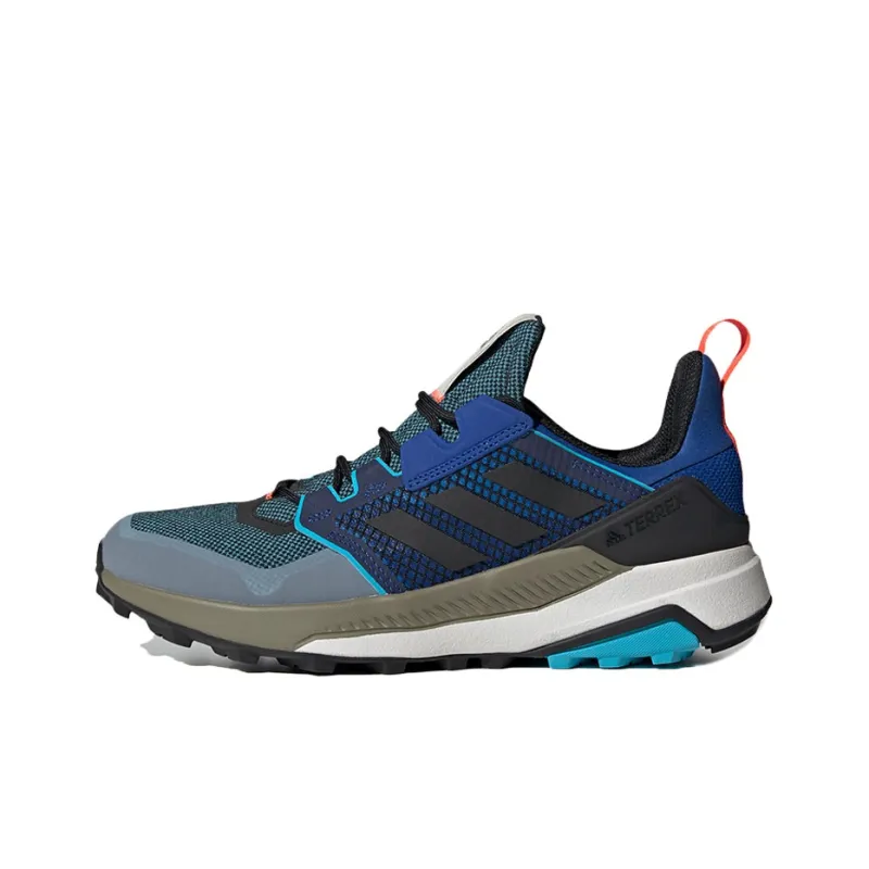 Adidas Terrex Trailmaker Low-Top Marathon Running Shoes Men's Blue Gray White-0