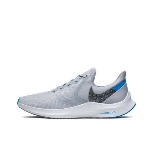 Nike Zoom Winflo 6 Running Shoes Men Low-Top Wolf Gray/White/Hero Blue/Multicolor