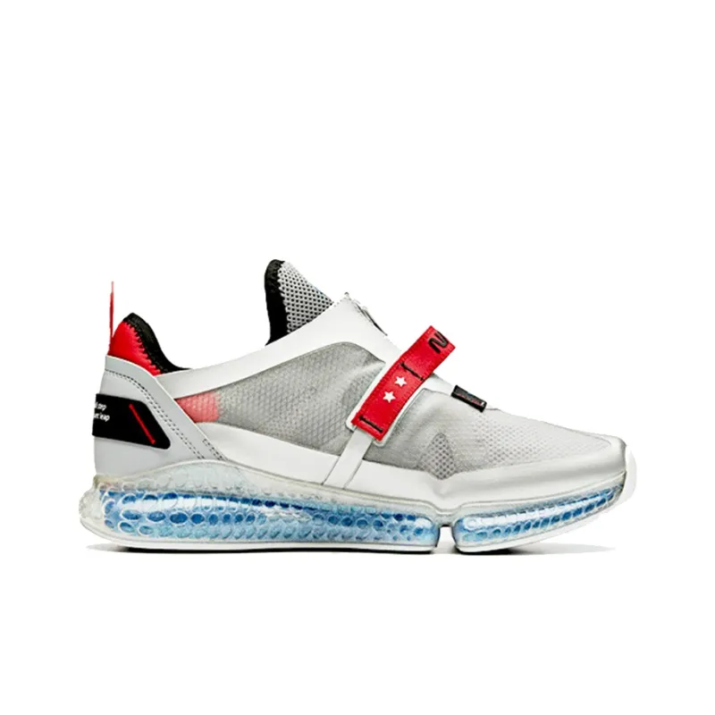 Anta Cushioning Breathable Lightweight Low-Top Running Shoes Men's Silver White-1