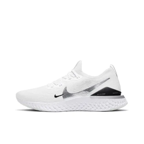 Nike Epic React Flyknit 2 Running Shoes Women's Low-Top White Silver