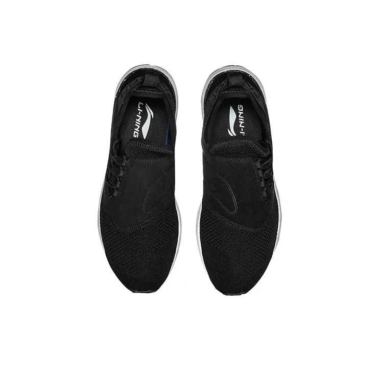 LiNing Sceptre Cushioned Anti-Slip Wear-Resistant Breathable Lightweight Low-Top Running Shoes Unisex Black White-3