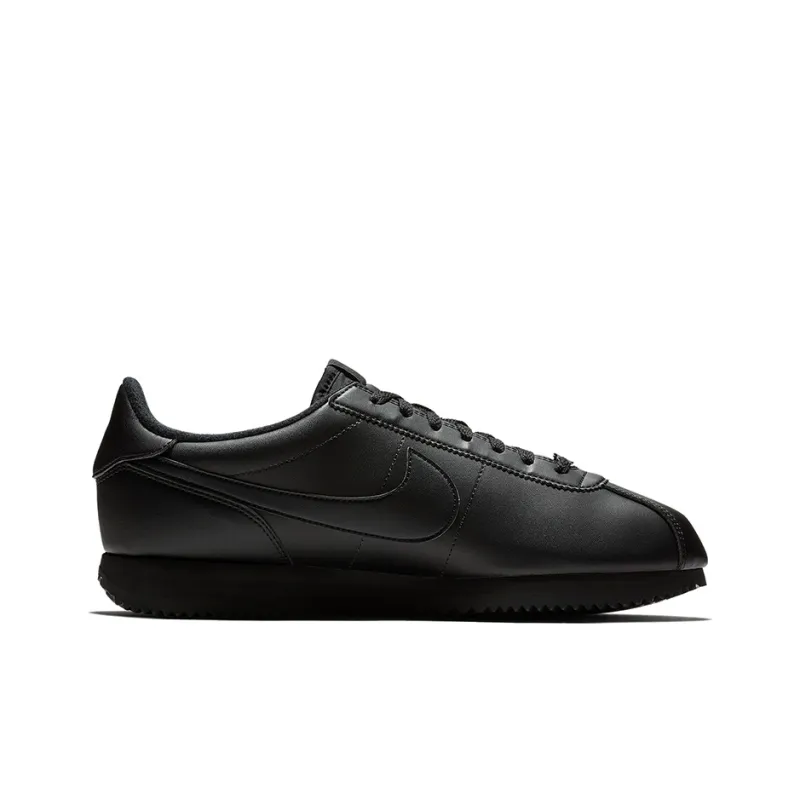 Nike Cortez Basic Leather Triple Black-1