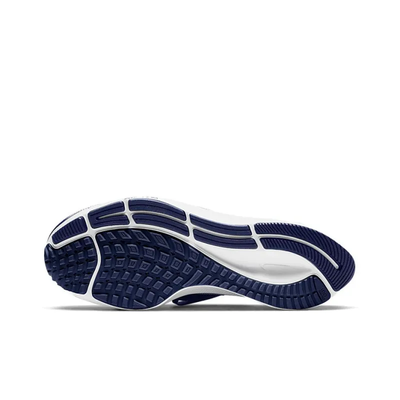 Nike Pegasus 37 Cushioned Slip-Resistant Low-Top Casual Running Shoes Women's Gray White Blue Loose Fit-2