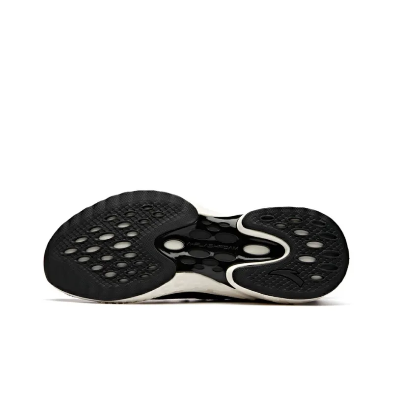 Anta Cushioning Lightweight Rebound Low-Top Running Shoes Men's Black-5