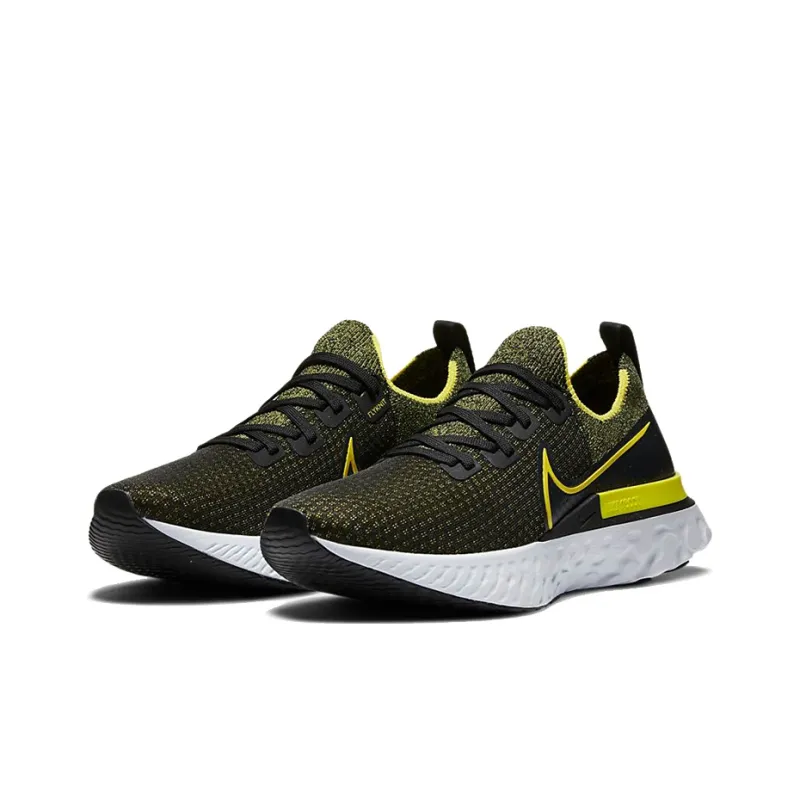 Nike React Infinity Run Flyknit Black Sonic Yellow-2