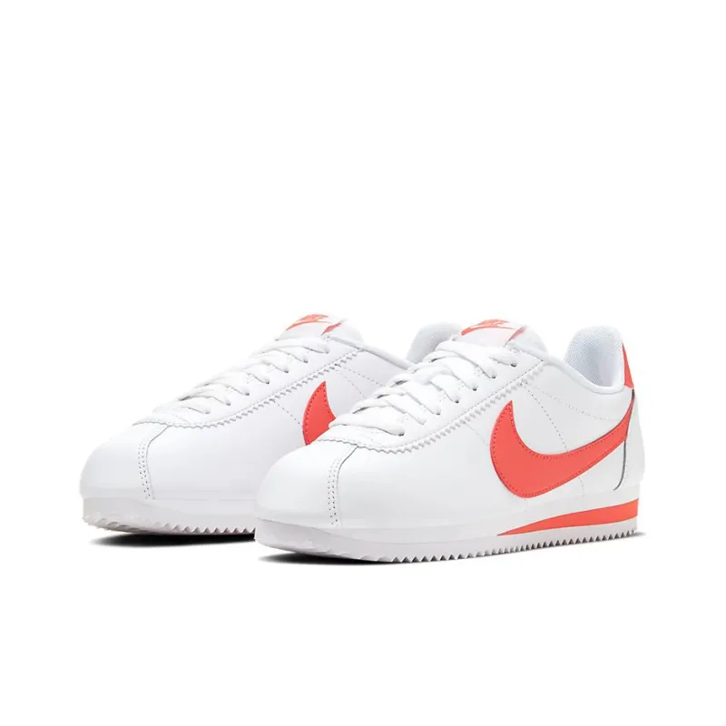 Nike Classic Cortez Leather White Pink Women's-2