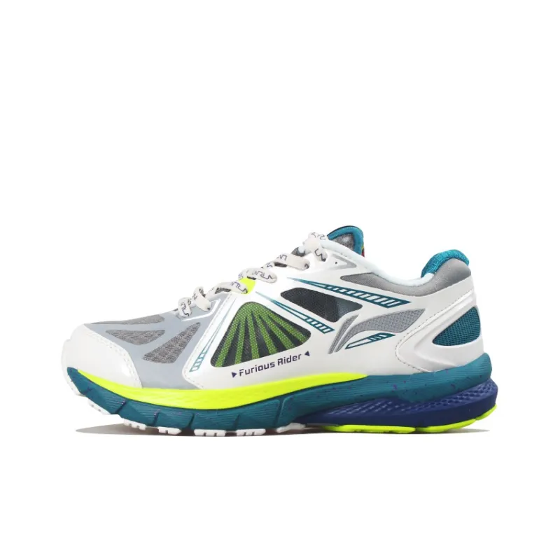 LiNing Furious Rider 3 OG Cushioning Low Top Running Shoes Women's Gray White Blue-0