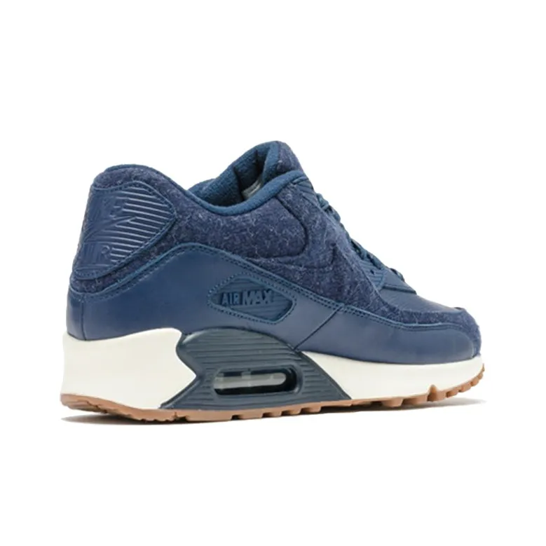 Nike Air Max 90 Cushioned Slip Resistant Coverage Low Top Running Shoes Men's Dark Blue-4