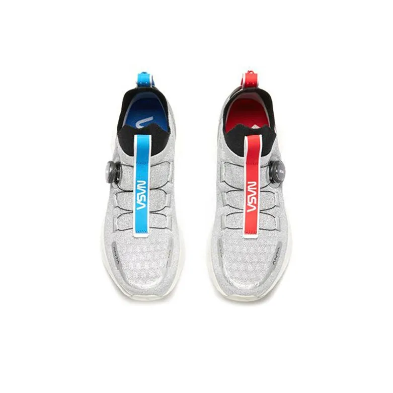 Nasa x Anta Cushioning Anti Slip And Wear Resistant Mid Top Running Shoes Women's Gray Silver-3