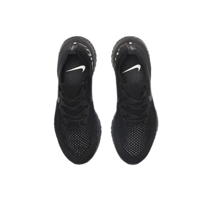 Nike Epic React Flyknit Triple Black Women's-2