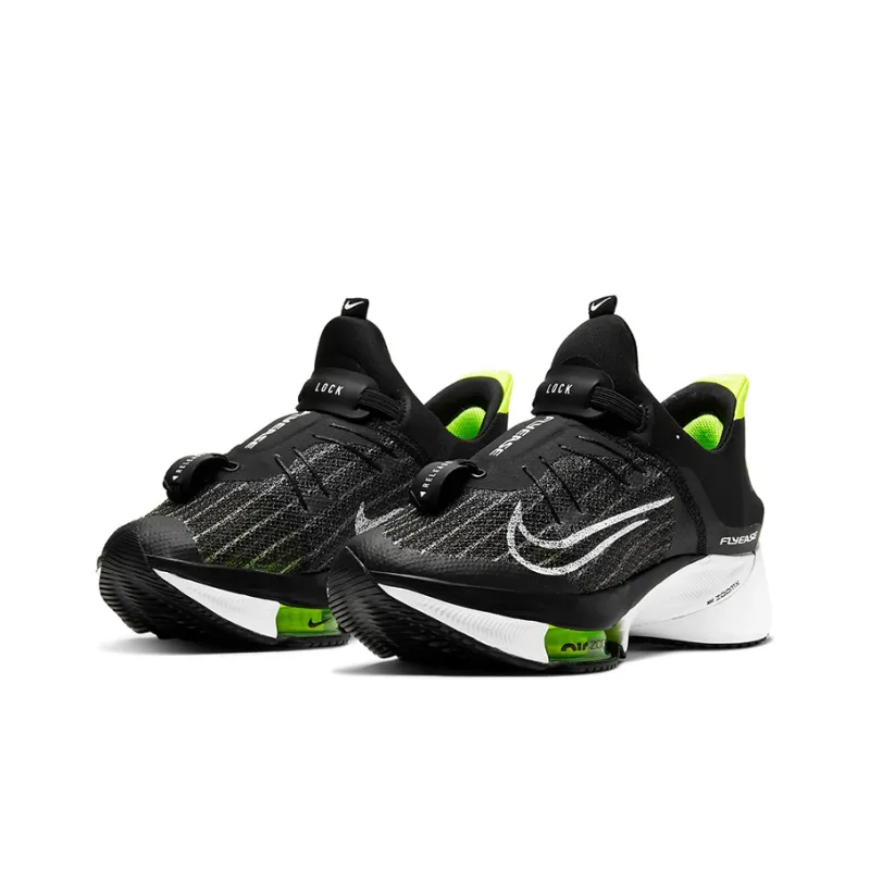 Nike Air Zoom Tempo Next% FlyEase Black/White/Green Women's-2