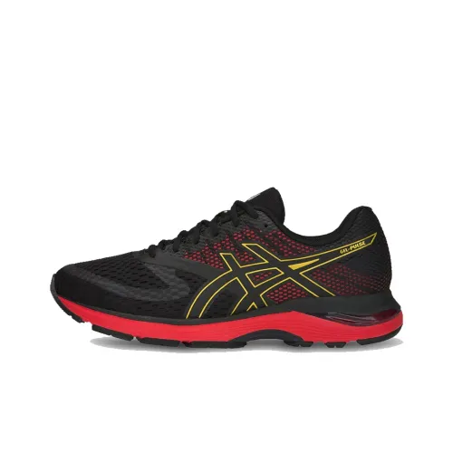 Asics Gel-Pulse 10 Running Shoes Men Low-Top Black/Gold/Red