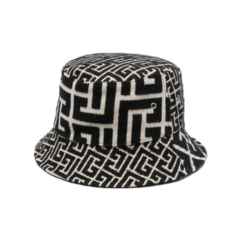 BALMAIN Mix Monogram Jacquard Bucket Hat-0