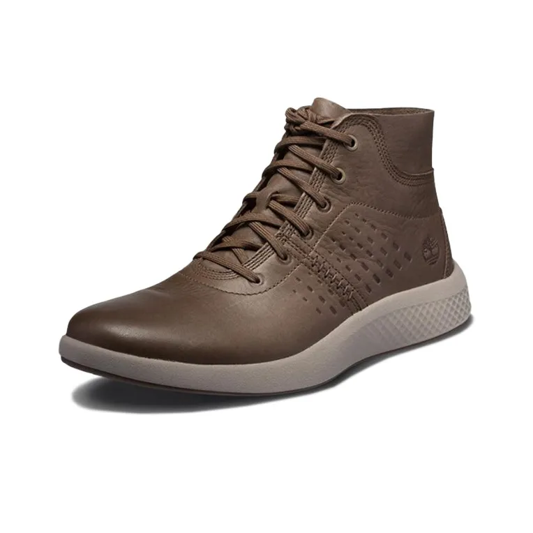 Timberland Flyroam Cushioned Slip-Resistant High-Top Running Shoes Men's Dark Brown Loose Fit-1