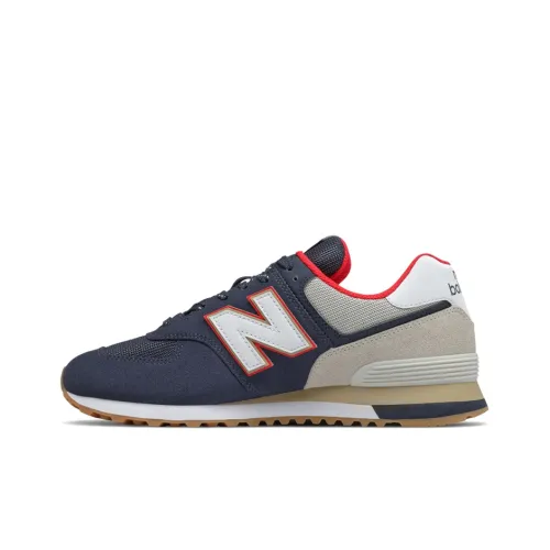 New Balance 574 Navy Energy Red