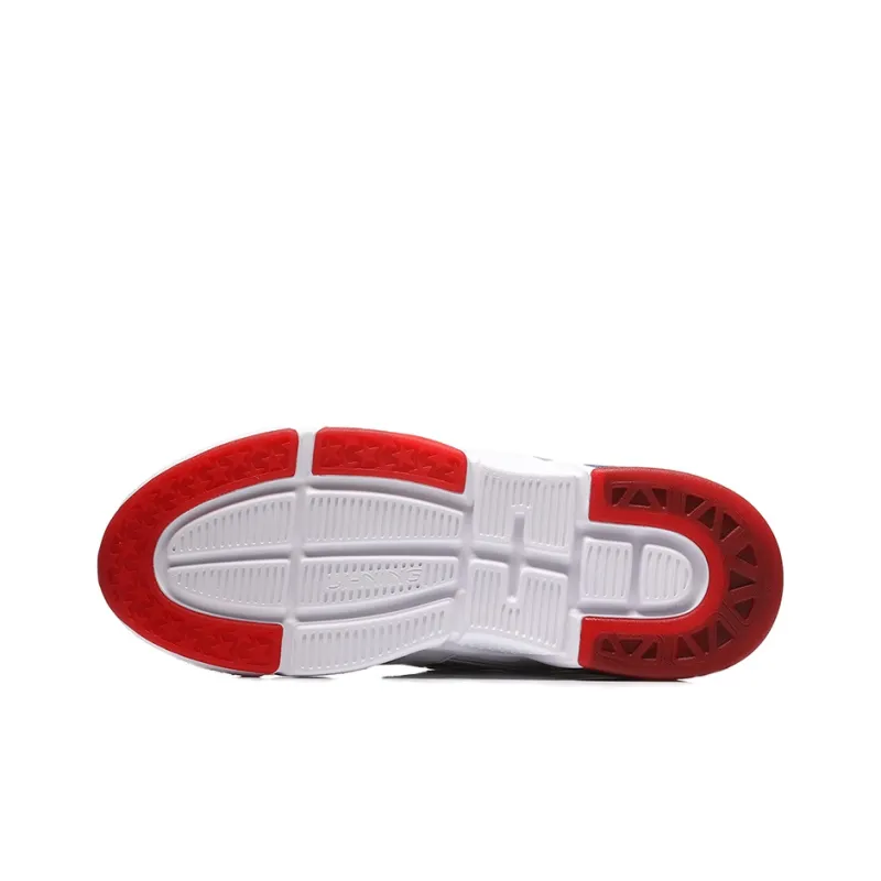 LiNing 001 Running Shoes Unisex Low Top White/Red-4