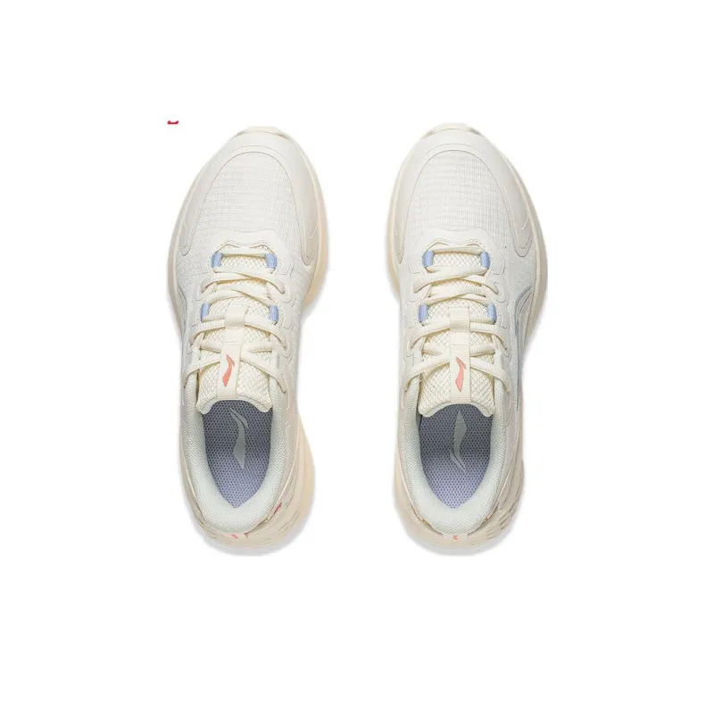 LiNing Soft Breathable Low Top Running Shoes Women's Ecru-3