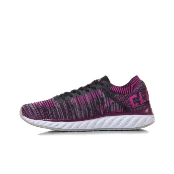 LiNing Cloud 4 Dazzle Cushioned Anti Slip Wear Resistant Breathable Lightweight Low Top Running Shoes Women's Purple