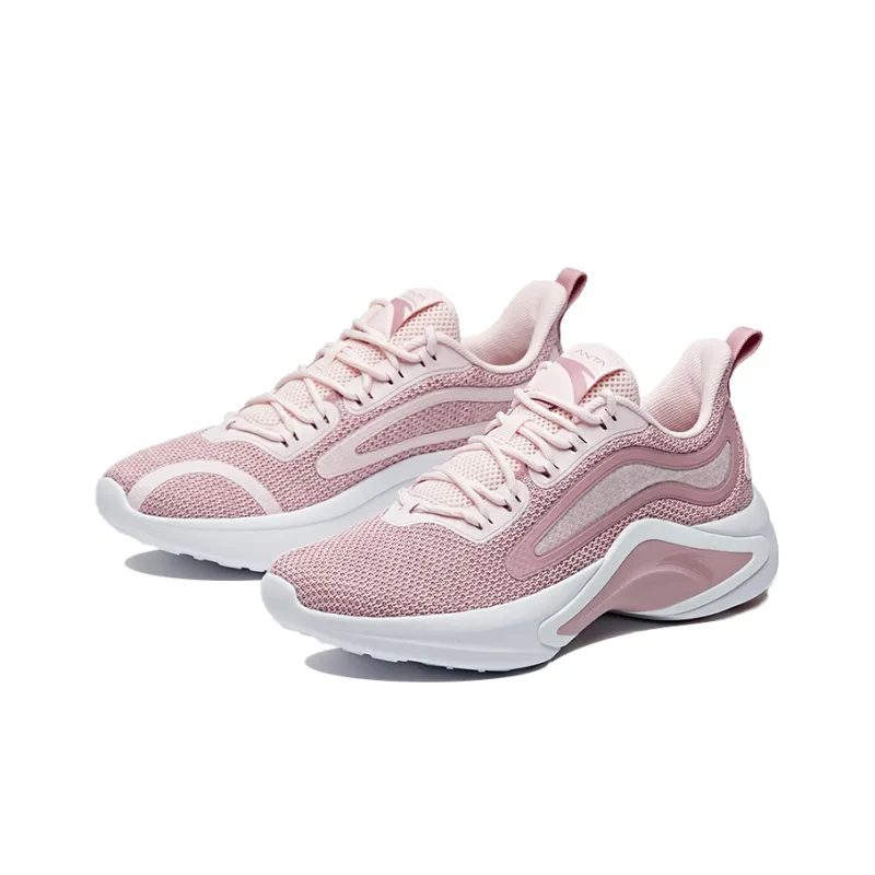 ANTA Running Shoes Women's Low Top Dusty Gray/Pearl Pink/ANTA White-1