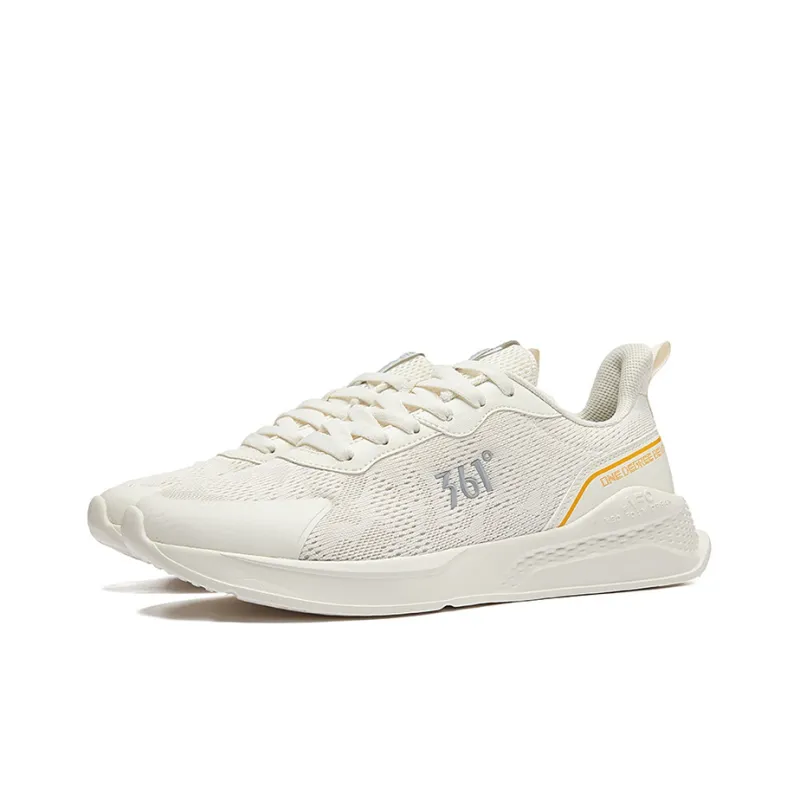 361° NFO Breathable Low Top Running Shoes Men's White Yellow-1