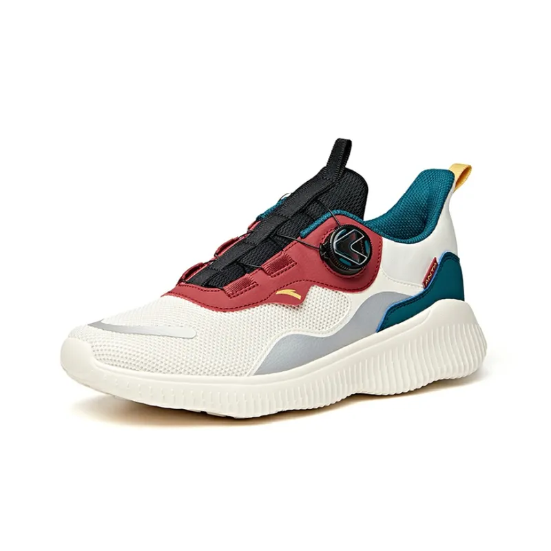 Anta Running Collection Cushioning, Slip Resistant, And Abrasion Resistant Low Top Running Shoes Men's Velour Red-1