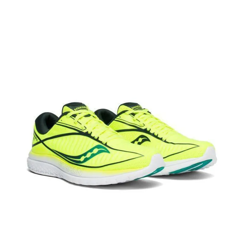 Saucony Kinvara 10 Slip Resistant Low Top Casual Running Shoes Men's Lemon Green-4