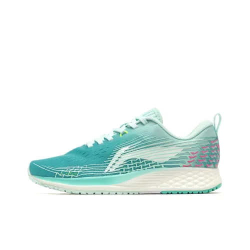 LINING Red Hare 4 Running Shoes Women's Low-Top Neon Jade Green