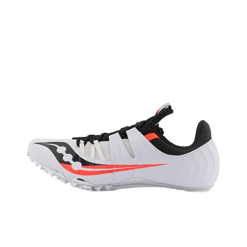 Saucony Slip Resistant Support Lightweight Low Top Running Shoes Men's White Black-0