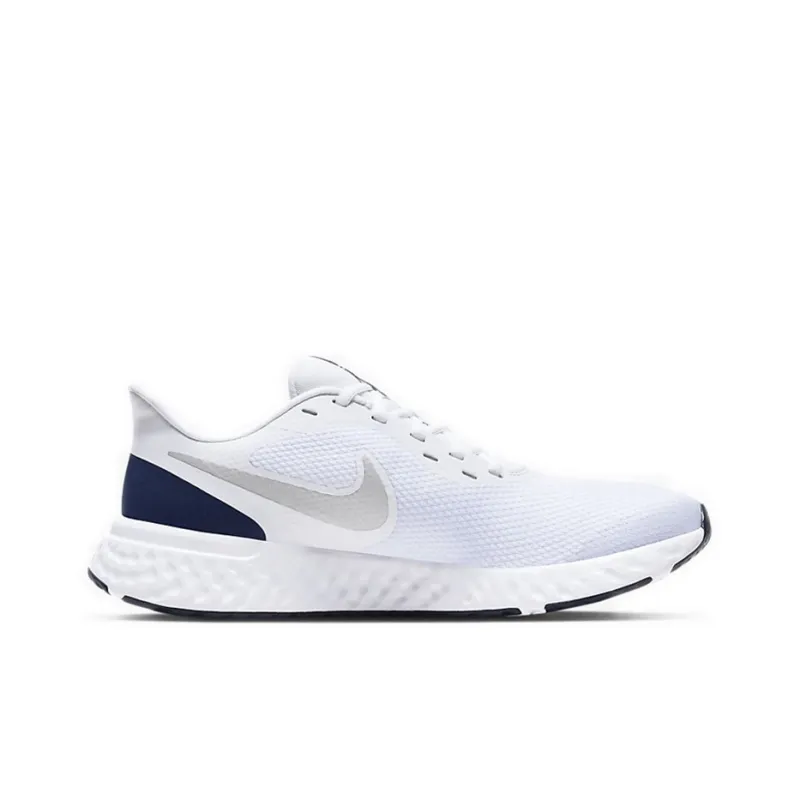 Nike Revolution 5 White Midnight Navy-1