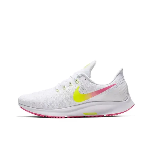 Nike Pegasus 35 Running Shoes Women's Low-Top White/Yellow/Red