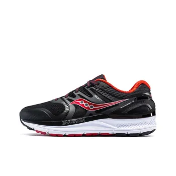 Saucony Redeemer ISO 2 Cushioned Anti Slip And Wear Resistant Lightweight Low Top Running Shoes Men's Gray Black Red