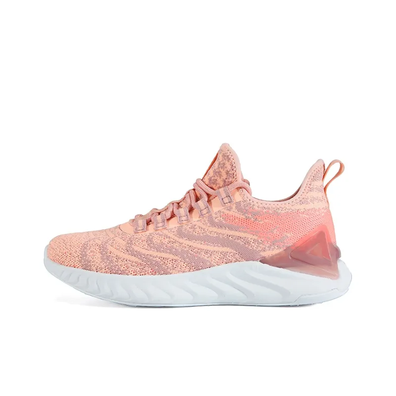 PEAK Cushioning, Slip Resistant, And Abrasion Resistant Low Top Running Shoes Women's Pink Orange-0