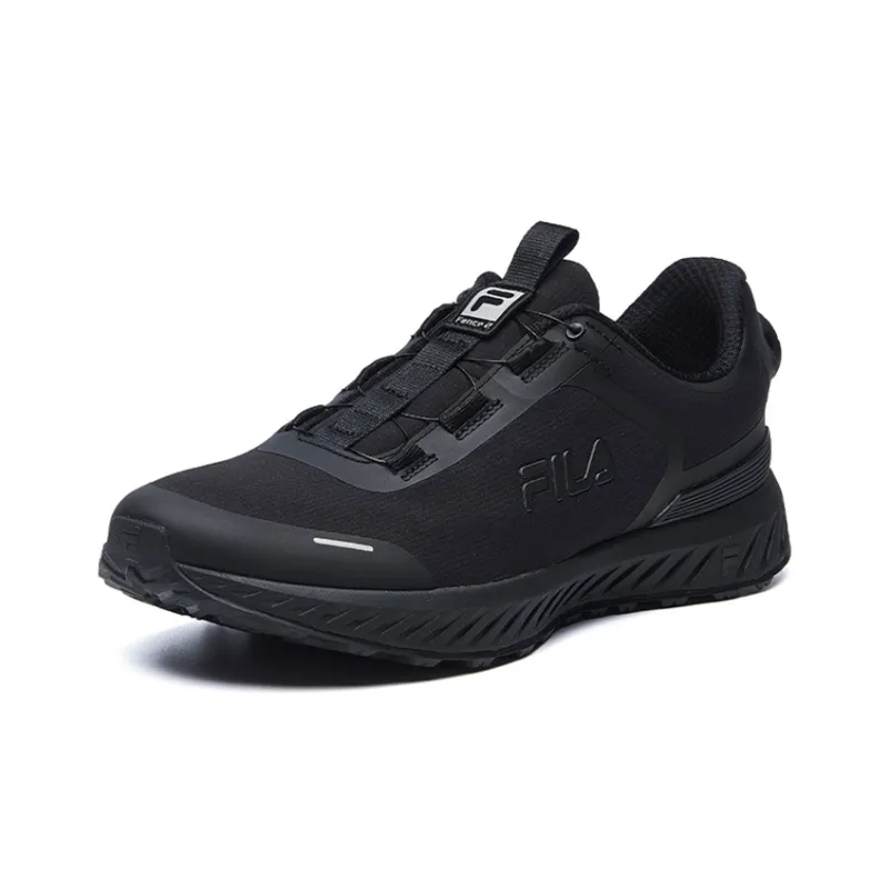FILA Fence Cushioning Anti-Slip Wear-Resistant Breathability Low-Top Casual Running Shoes Men's Black-1