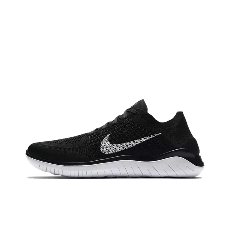 Nike Free Rn Flyknit 2018 Black White-0