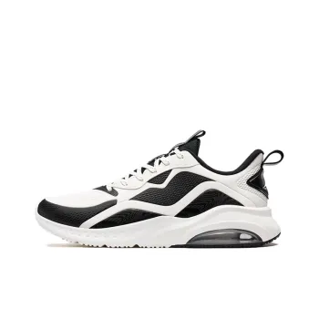 XTEP Lightweight And Wear resistant Running Shoes Men's Black White Air Cushion