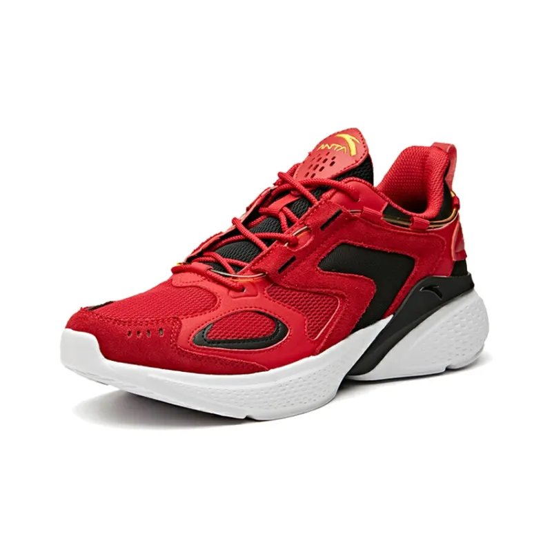 Anta Running Collection Low-Top Running Shoes Men's Red Black-1