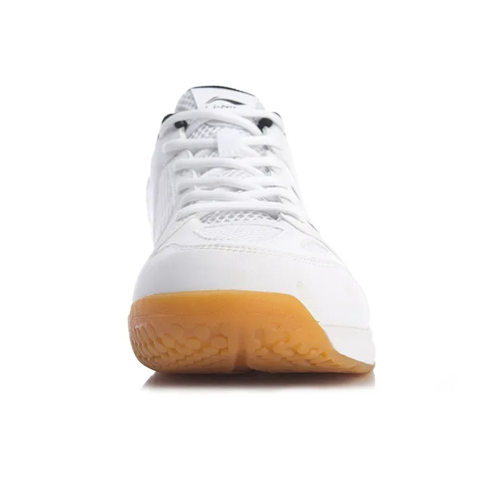 LiNing Ace Anti Slip Wear Resistant Low Top Badminton Shoes Men's White-3