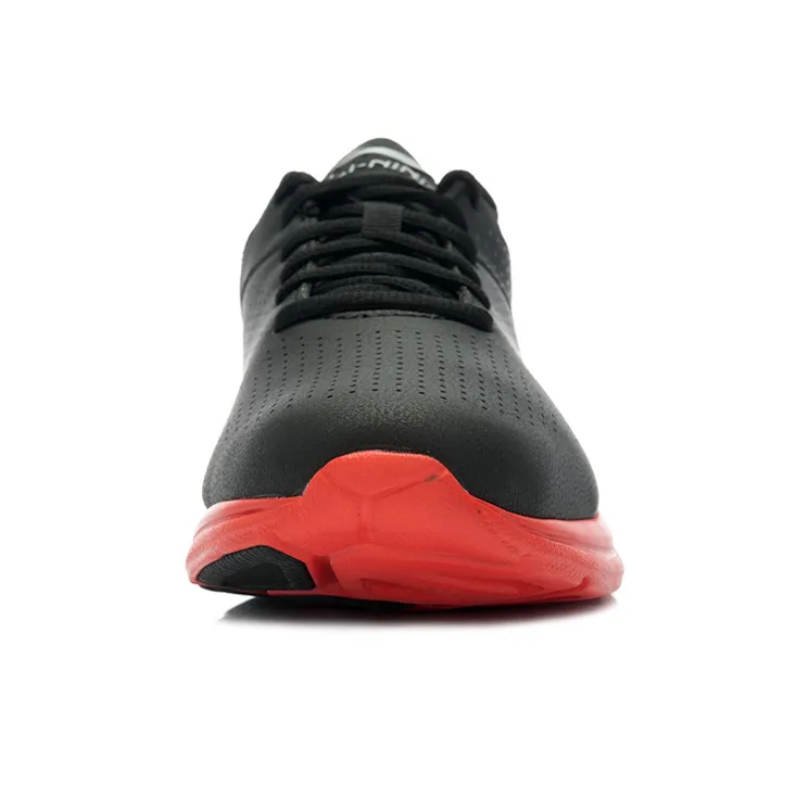 LiNing Cushioned Anti-Slip And Wear-Resistant Lightweight Low-Top Running Shoes Unisex Black Red-3