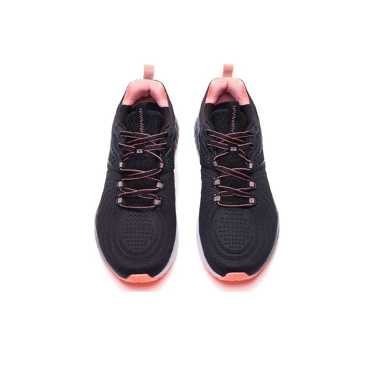 LiNing Cloud 5 V2 Anti Slip And Wear Resistant Lightweight Low Top Running Shoes Women's Black Pink-2