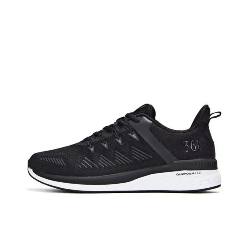 361° Lightweight And Breathable Low-Top Running Shoes Men's Obsidian Black-0