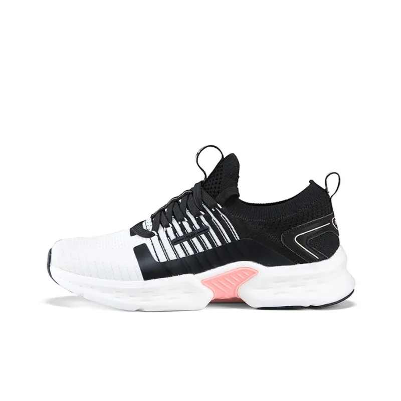 PEAK Low Top Running Shoes Women's Black White Pink-0