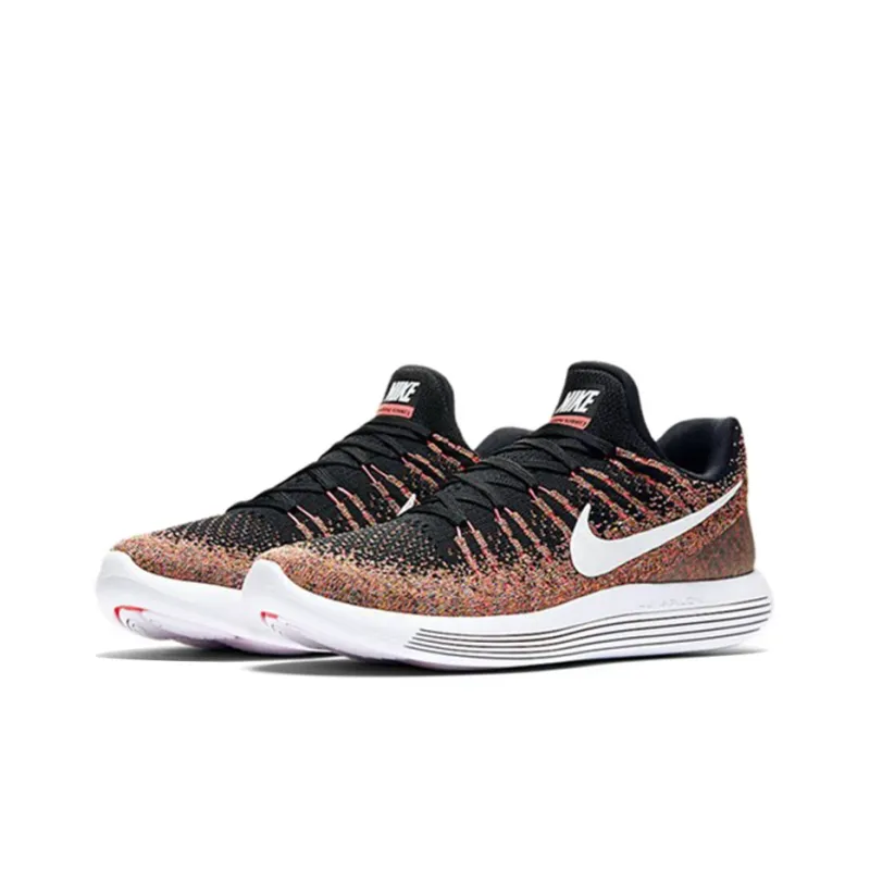 Nike Lunarepic Low Flyknit 2 'Black Hot Punch Unvi Blue' Women's-2