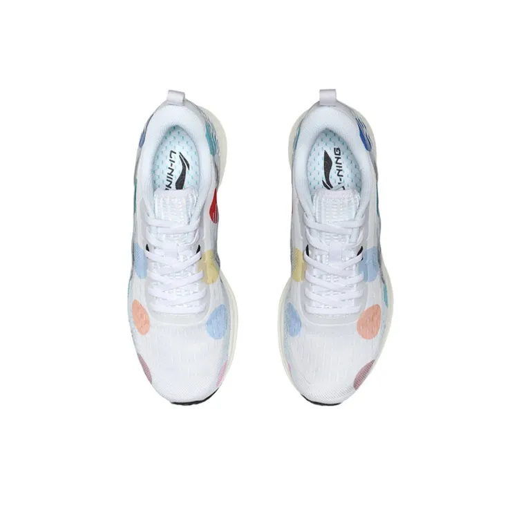 LiNing Red Hare 4 V2 Cushioned Slip Resistant Low Top Running Shoes Women's Blue White-3