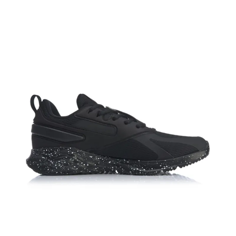 LiNing Cushioning Lightweight Slip Resistant Low Top Running Shoes Men's Standard Black-1